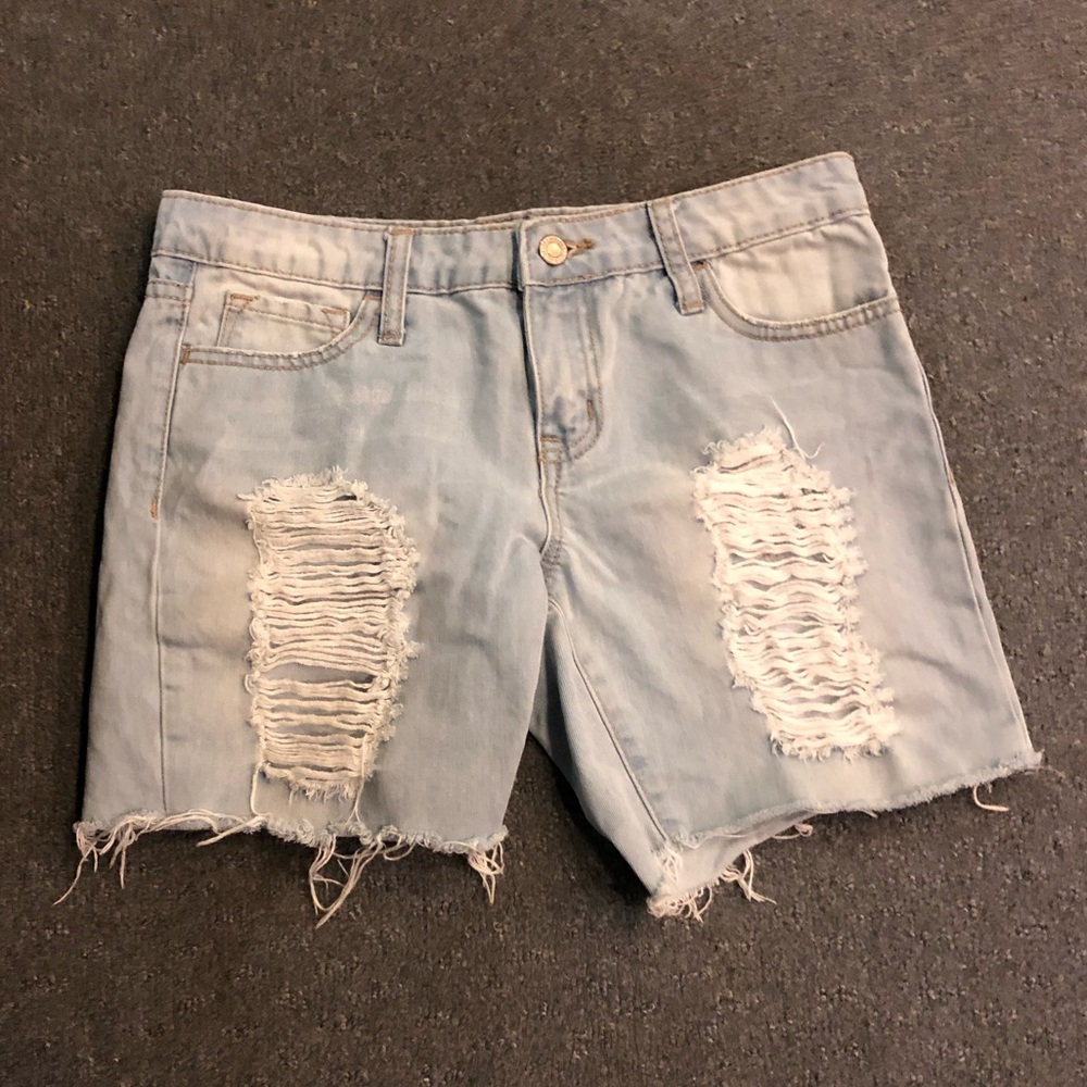 Long jean shorts
